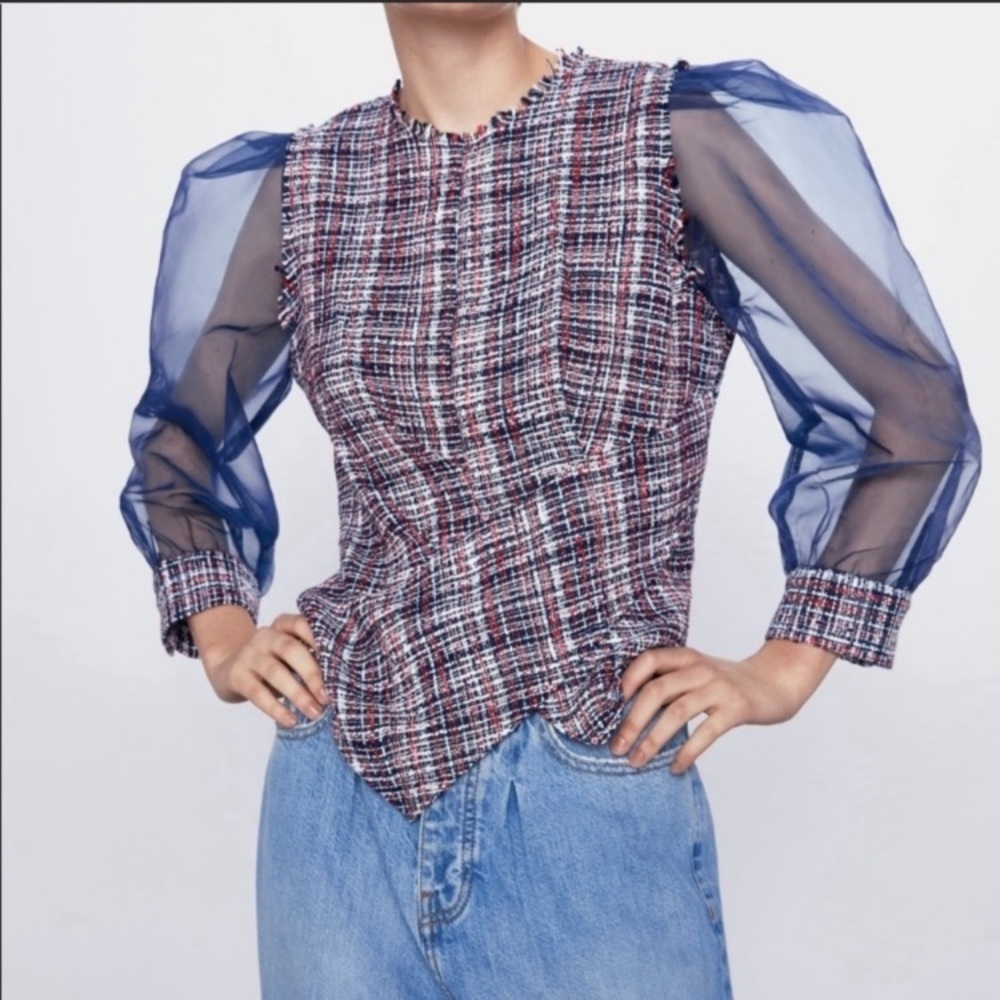 Zara bloggers favorite organza and tweed